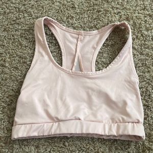 Pink sports bra